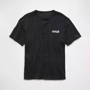 Chemises Henley pour hommes à manches courtes avec logo personnalisé, confortables, durables, légères, style streetwear - Product Image 1