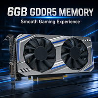 Nouvelle carte graphique Silver GTX 550 Ti 6 Go GDDR5 192 bits 1080p DirectX 11 pour jeux PC, double ventilateur pour DVI VGA GPU de bureau
