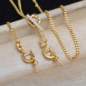 Cadena de Plata S925 con Orificio para Perlas, Soporte Vacío para Joyería de Perlas, Accesorio DIY 5794, Cadena Desmontable con Cuentas - Product Image 4