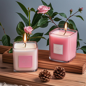 Custom Private <b>Label</b> Unique Amber Glass Candle <b>Jars</b> 4oz/8oz/10oz Lid Box-Non-Toxic Organic Eco-Friendly Burns 60 Diwali Handmade - Product Image 6