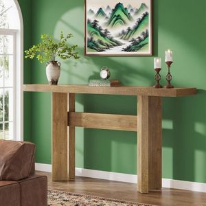 Consolle da 63 pollici in stile rustico, tavolo lungo in legno per ingresso, foyer, corridoio, soggiorno, dietro il divano - Product Image 2