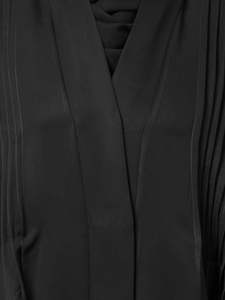 Women's <b>Black</b> Abaya <b>Floor</b> <b>Length</b> Loose Fit Long Sleeve Hooded Modest Daily Wear Middle East Style Polyester <b>Dress</b> - Product Image 4