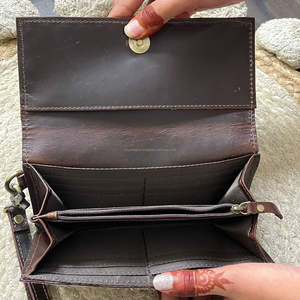 Bolsos de Noche de Piel Genuina de Vacuno a Cuadros con Cierre de Broche para Mujer, de Alta Calidad, con Múltiples Ranuras para Tarjetas y Dinero, Colección Expo de Marzo - Product Image 6