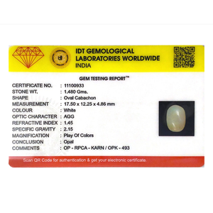 Ethiopian Opal Loose Gemstone 7.4 Carat Oval Cut 10x12mm for Fine Jewelry - Product Image 4