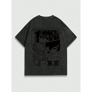 Camiseta de Algodón Grueso de 260 GSM, de Manga Corta, Tejida, Personalizada, de Marca Privada OEM, Fabricante de Ropa Urbana Premium - Product Image 1