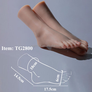 XINJI realistico Silicone protesico espositore del piede gioielli bambina piedi modello unghie modello Manicure allenamento piedi - Product Image 3