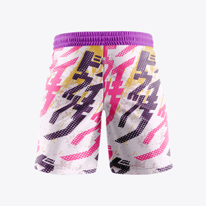 กางเกงขาสั้นชายเอวยางยืดพิมพ์ลายแบบรีดร้อน มีกระเป๋าข้าง แห้งเร็ว ระบายอากาศได้ดี ผลิตจากโพลีเอสเตอร์ เหมาะสำหรับใส่ไปชายหาด - Product Image 6