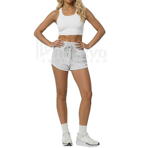 Shorts de sport pour femmes personnalisés, séchage rapide, polyester, pour la course à pied, l'entraînement, les exercices sportifs, avec ceinture élastique, vente en gros - Product Image 2