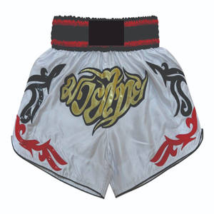 Pantalones Cortos de Muay Thai en Satén para Gimnasio, Boxeo, Karate, Entrenamiento, Combate, Ropa Deportiva, Movimiento Dinámico, Artes Marciales - Product Image 3