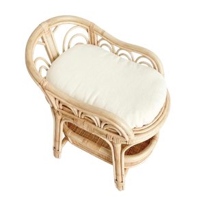 Wholesale <b>18</b> Inch Rattan Doll Changing Table Two Tier Storage Shelves Cheap Price Factory Direct Sale High Quality Toy Decor - Product Image 1