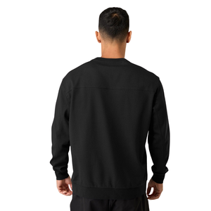 Sudadera Negra de Cuello Redondo para Hombre, Algodón Premium, Manga Larga, Estilo Deportivo, Ropa Urbana, Suministro al por Mayor OEM - Product Image 3