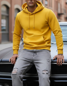 Sweat-shirts d'hiver pour hommes fabriqués par OEM, à séchage rapide, en polaire, mélange polyester/coton, haute qualité, vêtements décontractés, vente en gros - Product Image 5