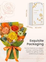 Bouquets de roses éternelles violettes carrées faites à la main, cadeaux d'anniversaire, respectueux de l'environnement, livraison rapide, pour femmes et mamans
