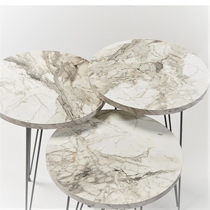 Thiết Kế Hiện Đại 3-Mảnh Cà Phê & Tea Table <span class=keywords><strong>Set</strong></span> Kim Loại Màu Đen Chân Tổ Đồ Nội Thất Cho Phòng Khách Nhà Máy Giá - Product Image 3