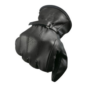 Guantes de Motociclismo RELEVO INDUSTRIES RI-MG-221 de Cuero Negro, Protección Completa para los Dedos, Impermeables, Antideslizantes, de Cuero PU - Product Image 5