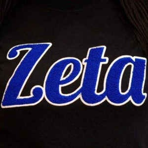 เสื้อยืดแขนสั้นผ้าฝ้ายสีน้ำเงินทรงปกติ คอกลม สำหรับผู้หญิง Zeta Phi Beta Chenille 1920 รุ่นลำลอง 1920 - Product Image 4