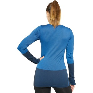 Camisa de manga larga de compresión para gimnasio para mujer, logotipo personalizado, venta al por mayor, transpirable, lavado, ecológico, conjuntos de protección solar - Product Image 4