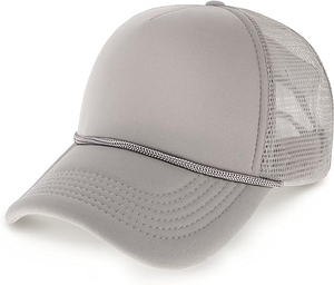 Gorra Trucker Unisex de Malla, Color Sólido, Ajustable, Casual, para Exteriores, Adulto, 6 Paneles, Transpirable, Primavera Verano, Gris - Product Image 1