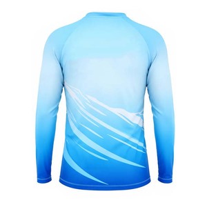 Chemise de pêche à manches longues pour homme, dégradé bleu, impression par sublimation, UPF 50, séchage rapide, pull-over, sports de plein air - Product Image 2