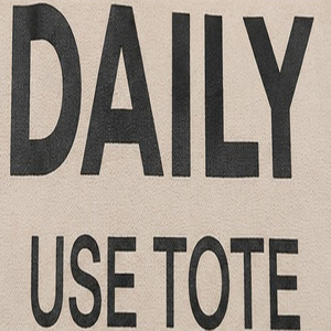 Sac fourre-tout de plage en toile de coton écologique avec logo imprimé personnalisé, ruban en corde, robuste, pour femmes, réutilisable pour le shopping - Product Image 5