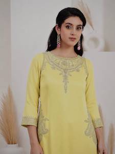Rivaayat House - Salwar Kameez de Diseño para Mujer, para Fiestas, con Dupatta, de Algodón y Cachemira, Elástico y Sin Arrugas, Estilo Casual - Product Image 3