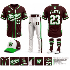 Plus Size Unisex Breathable Baseball Teamwear Uniform Set Sublimation 100% Polyester Softball Training Uniform Kit - Product Image 5