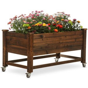 Wholesale Mango Wood Two-Tiered <b>Planter</b> Stand - Elegant Design - Product Image 1