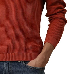 Suéter de Punto Naranja para Hombre, Manga Larga, Color Sólido, Corte Regular, para Otoño - Product Image 6