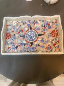 Bandeja de Madera con Estampado Metálico Estilo Glam para Decoración Elegante de Mesas, Bandeja de Servicio al por Mayor - Product Image 2