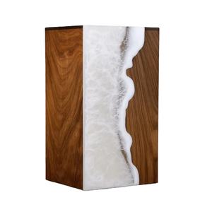 Resin Wave Cremation Urn Hardwood Ashes <b>Keepsake</b> <b>Box</b> Memorial <b>Keepsake</b> Cremation urns For Human Ashes - Product Image 1