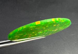 Opale verte de laboratoire à taille plate pour cadran de montre, 31 mm x 0,7 mm d'épaisseur, trou central de 2 mm, pour la fabrication de bijoux, accessoires de montre, K Gems en vrac - Product Image 6