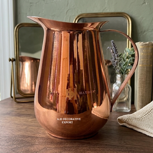 Jarra de Agua de Cobre de Primera Calidad, Jarra de Agua Saludable para Mesa de Restaurante, Gimnasio, Campamento, Decoración de Centro de Mesa para Bodas - Product Image 1
