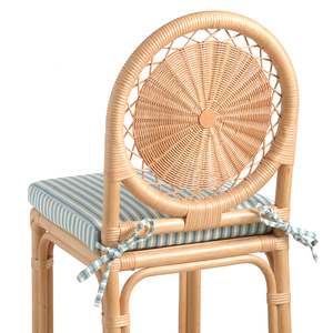 Tabouret de bar en rotin naturel artisanal de haute qualité, avec coussin, pour la maison, la cuisine, l'hôtel et la décoration. - Product Image 6
