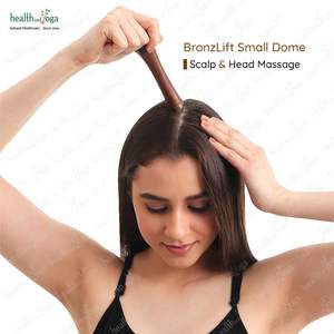 HealthAndYoga BronzeLift, Varita Kansa de Doble Cúpula, Herramienta Ayurvédica de Masaje Facial para un Brillo de Piel, Levantamiento de Mentón y Ojeras - Product Image 6