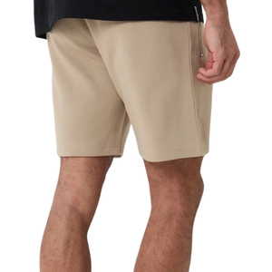 Shorts en molleton pour hommes, coupe décontractée, taille élastique, cordon de serrage, poches latérales, ourlet ouvert, personnalisable, vente en gros, fabricant OEM, fournisseur, bas de tenue - Product Image 4
