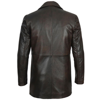 Manteau en cuir véritable pour homme, coupe ajustée, imperméable, respirant, écologique, style blazer, tissé, personnalisé, pour l'hiver