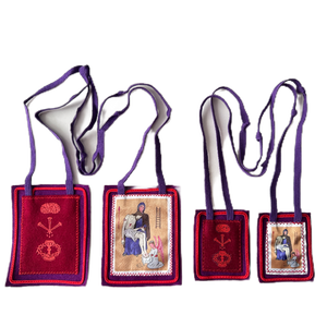 Rosario Católico de Protección y Bendición de 4 1/3 Pulgadas con Escapulario Morado y Engaste de Garra, Regalos Religiosos para Aniversario - Product Image 5