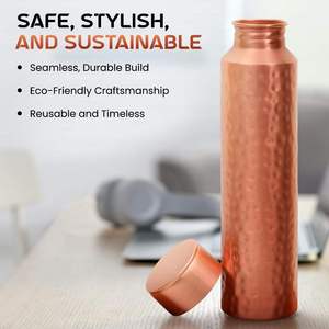 Hammered <b>Copper</b> Water <b>Bottle</b> Pure <b>Copper</b> <b>Drinking</b> <b>Bottle</b> Leak Proof Ayurvedic Water <b>Bottle</b> Handmade Reusable <b>Bottle</b> - Product Image 4