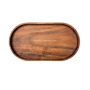 Hexagonal <b>Wooden</b> <b>Serving</b> <b>Tray</b> Polished Finish Durable For Food Contact Residential Use Made in Vietnam - Product Image 2
