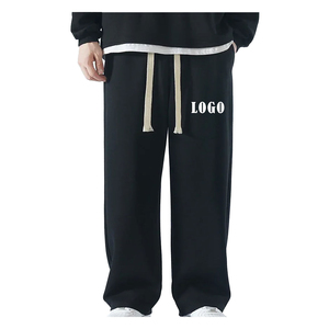 <span class=keywords><strong>Pantaloni</strong></span> da <span class=keywords><strong>donna</strong></span> in cotone a gamba larga, a vita media, con coulisse, vestibilità ampia, lunghezza intera, casual, colore tinta unita, con logo sul lato destro - Product Image 2