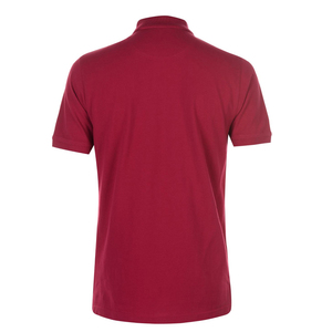 Polo de manga corta para hombre, de algodón piqué azul, color sólido, diseño casual transpirable de punto, disponible para la venta. - Product Image 6