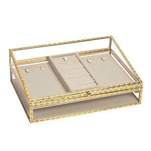 Organizador de Joyas de Metal Clásico Hecho a Mano con Tapa con Bisagras para Anillos - Product Image 3