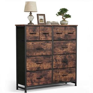 Meuble de rangement à 10 tiroirs en tissu pour chambre, salon, entrée, armoire à vêtements, meuble TV - Product Image 1