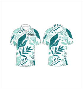 เสื้อโปโลพิมพ์ลายใบไม้เขตร้อนแบบกำหนดเอง เสื้อโปโลแขนสั้นสำหรับกอล์ฟ ชุดกีฬาทีมลำลอง - Product Image 3