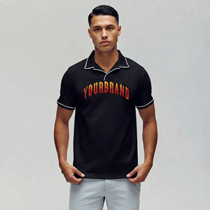 OEM/ODM T-shirt à manches courtes en coton 100% tricoté pour homme, avec logo brodé personnalisé, respirant, de haute qualité, couleur unie - Product Image 1