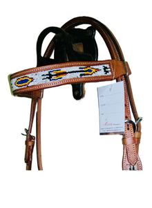 Cabecera occidental de caballo de cuero de calidad superior de Venta caliente con cuentas Headstall Collar de cabeza de equitación a precio asequible - Product Image 2