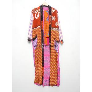 Kimono de Seda Suave de Lujo, Largo, con Mangas Largas, Cuello en V, Cordón Ajustable, Tejido Transpirable, Ropa de Estar para Mujer - Product Image 2