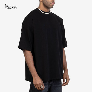 เสื้อยืดคอกลมทรงหลวมสไตล์ลำลองสำหรับผู้ชาย ผ้าเจอร์ซีย์คอตตอน 220 กรัม ระบายอากาศได้ดีด้วยผ้าฝ้าย 100% เหมาะสำหรับฤดูร้อน - Product Image 4