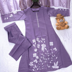 女式恰内德里丝绸刺绣上衣下装套装，全微纤维内衬恰内德里杜帕塔，民族传统印度派对服装 - Product Image 1