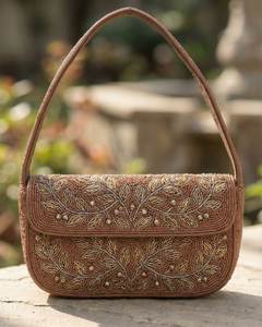 Bolso de Hombro de Moda para Mujer, Diseño Premium Celestial con Cuentas, Bolso Chic con Bordado de Sol y Luna, Cartera de Fiesta de Diseñador - Product Image 6